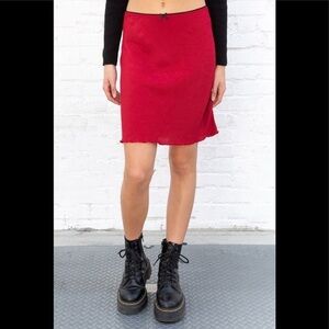 Brandy Melville Red Sephira Skirt